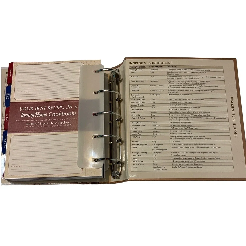 Taste of Home Cookbook Binder 1st Edition 1200+ Recipes Ring Bound Hardcover2006